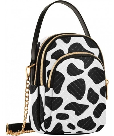 Milk Cow Skin Crossbody Bags for Women Crossbody Bag Handle Satchel with Chain Strap for Carry on $14.55 Satchels