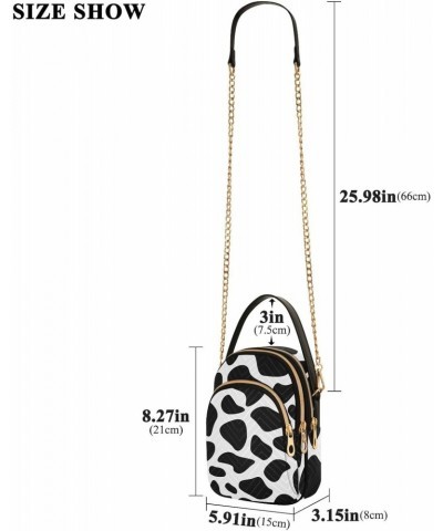 Milk Cow Skin Crossbody Bags for Women Crossbody Bag Handle Satchel with Chain Strap for Carry on $14.55 Satchels