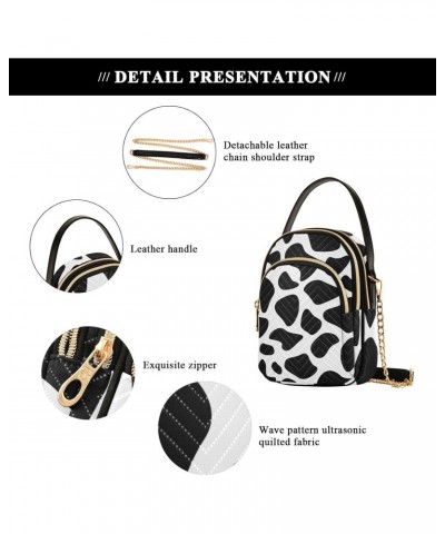 Milk Cow Skin Crossbody Bags for Women Crossbody Bag Handle Satchel with Chain Strap for Carry on $14.55 Satchels