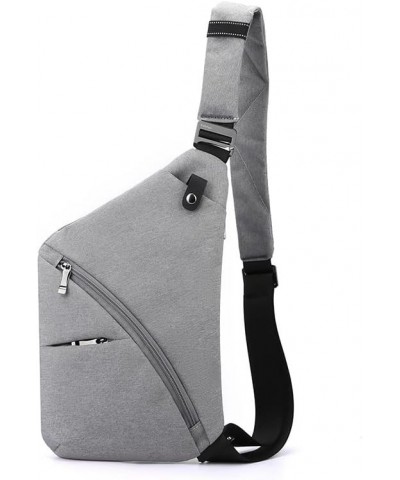 Small Chest Bag for Men Sling Bag Lightweight Casual Travel Daypack Crossbody Bag Male (Grey right arm) Grey Right Arm $13.81...