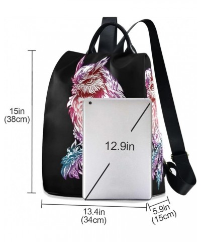 Alice Chess Board Backpack Purse for Women Fashion Ladies Shoulder Bags Large Travel Bag Owl and Dream Catching $23.19 Backpacks