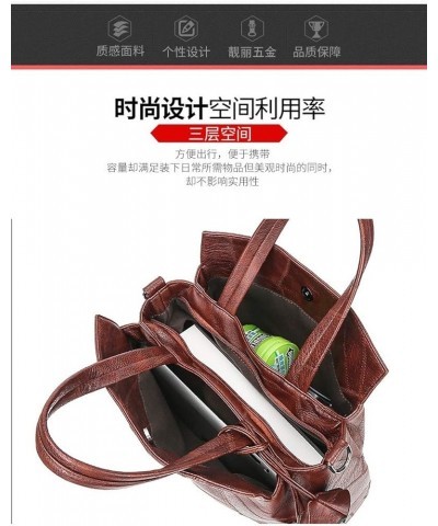 Women's Flower Pendant Single Shoulder Motorcycle Bag Luxury Handbag Satchel (brown) Brown $44.12 Totes