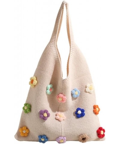 Woven Bag Flower Tote Bag for Women Top-Handle Handbag for Women Cute Casual Hobo Bag Beach Bag Travel Bag Shopping Bag Multi...