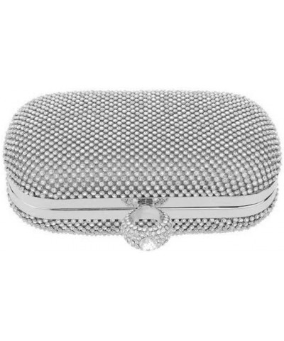 Rhinestone Evening Clutch Silver $21.99 Evening Bags