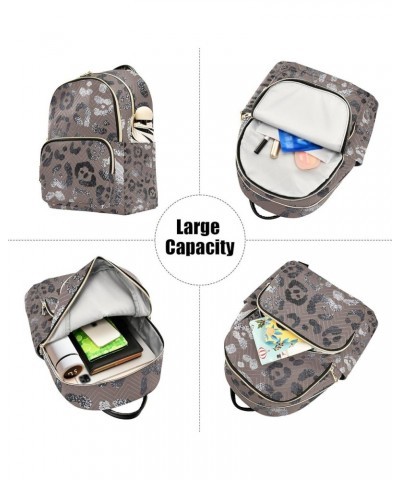 Gradient Leopard Print Fashion Backpack Purse for Women Multipurpose Casual Daypack with Multi Pockets & Secured Zipper Styli...