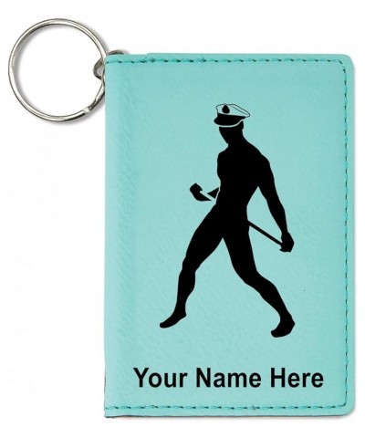 ID Holder Wallet, Exotic Male Dancer, Personalized Engraving Included (Black with Silver) Teal $13.44 Wallets