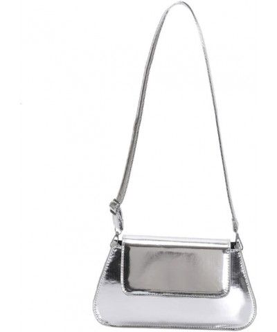 Women's Shoulder Purse Laser Bag Y2K Clutch Bag Chic Handbag Shoulder Bag A-silver $11.25 Shoulder Bags