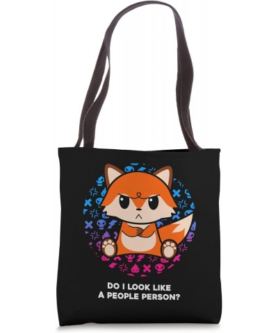 Do I Look Like A People Person Grumpy Nerd Fox Tote Bag $11.43 Totes