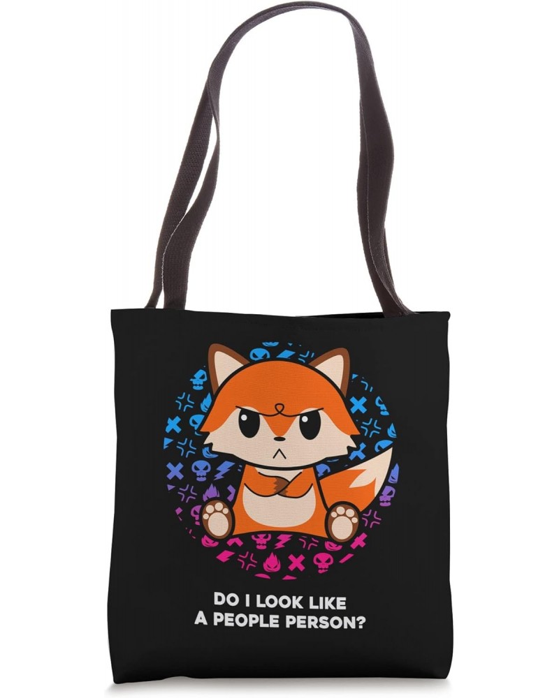 Do I Look Like A People Person Grumpy Nerd Fox Tote Bag $11.43 Totes