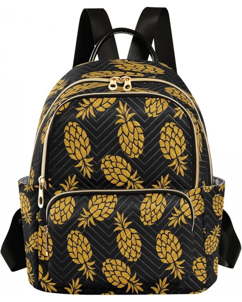 Lovely Pineapple Back Women Backpack Purse Ladies Fashion Shoulder Bag Daypack Travel Bag 10L Medium $18.89 Backpacks