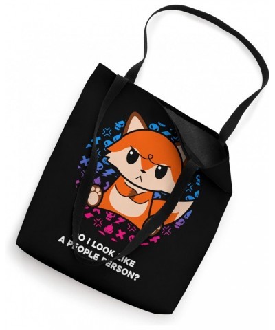 Do I Look Like A People Person Grumpy Nerd Fox Tote Bag $11.43 Totes