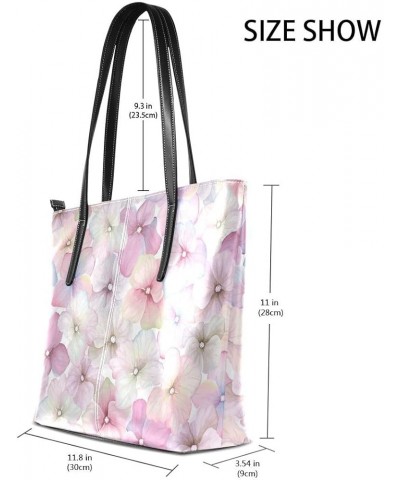 Handbags for Women Tote Bags with 11.08"(L) x 3.54"(W) x 11.02"(W) - Pink Flowers Gray Pink Flowers Pearl $22.35 Totes