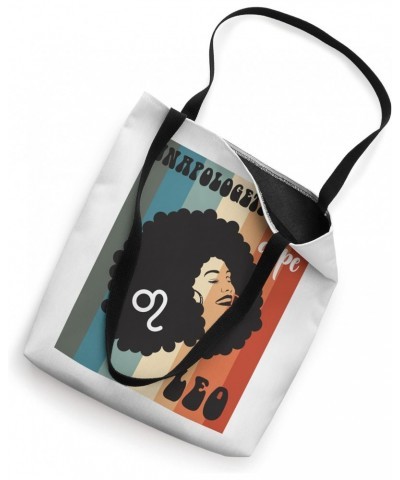 Unapologetically dope Leo Black Woman zodiac Retro Groovy Tote Bag $14.30 Totes