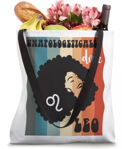 Unapologetically dope Leo Black Woman zodiac Retro Groovy Tote Bag $14.30 Totes