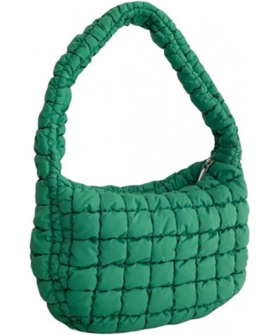 Puffer Tote Bag for Women Lightweight Quilted Shoulder Bag Soft Down Cotton Padded Purse Green $16.45 Totes