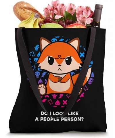 Do I Look Like A People Person Grumpy Nerd Fox Tote Bag $11.43 Totes