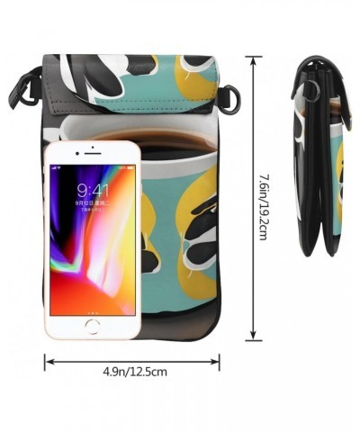 Mug Coffee Crossbody, Zippered Cell Phone Wallet With Card Slot, Removable Shoulder Strap, 7.6 X 4.9 Inches $17.75 Crossbody ...