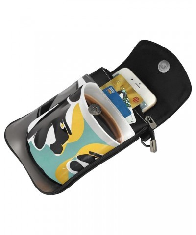 Mug Coffee Crossbody, Zippered Cell Phone Wallet With Card Slot, Removable Shoulder Strap, 7.6 X 4.9 Inches $17.75 Crossbody ...