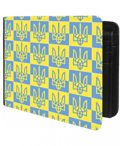 Unique Desige Pattern - flag of Barbados, Slim Front Pocket Wallet Billfold RFID Blocking $10.63 Wallets