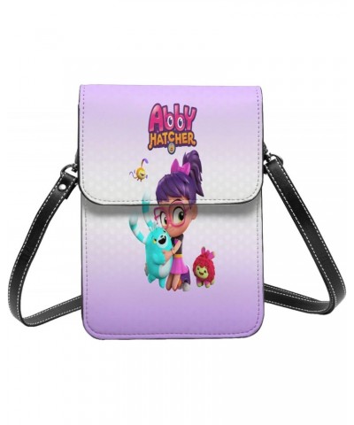 Abby Anime Hatcher Small Cell Phone Purse Crossbody Leather Handy Phone Bag Adjustable Shoulder Strap For Travel Daily 7.5x5....