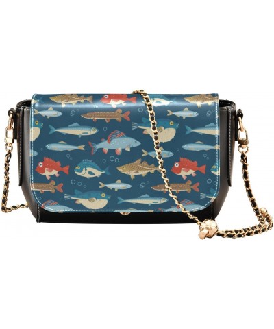 Colorful Hawaiian Fish Crossbody Bags Womens Beauty Small Backpack Purse with Credit Card Slots Small Shoulder Purse $20.08 C...