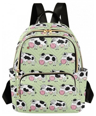 Cartoon Cute Cows Backpack Purse for Women Small Mini Women's Fashion Backpack Back Pack Weekend Bag,S Small $17.66 Backpacks