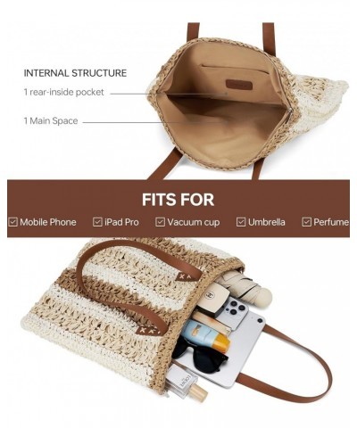 Straw Bag Mesh Beach Bag The Tote Raffia Bag for Women Summer Beach Designer Hobo Purse 2024 Large Woven Women's Handbags Kha...