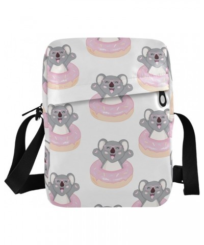 Crossbody Phone Bag Koala Bear Donuts Pattern Small Messenger Shoulder Bag Cash Handbag Wallet Purse(237na7a) $11.00 Crossbod...