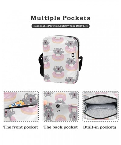 Crossbody Phone Bag Koala Bear Donuts Pattern Small Messenger Shoulder Bag Cash Handbag Wallet Purse(237na7a) $11.00 Crossbod...