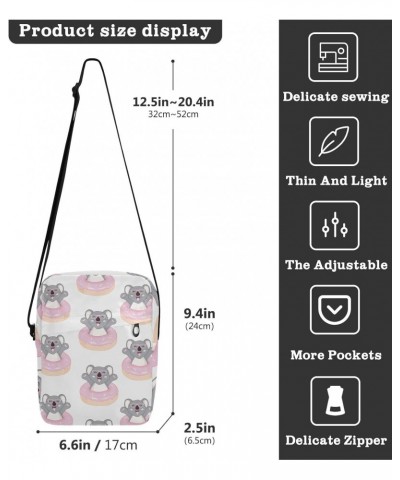 Crossbody Phone Bag Koala Bear Donuts Pattern Small Messenger Shoulder Bag Cash Handbag Wallet Purse(237na7a) $11.00 Crossbod...