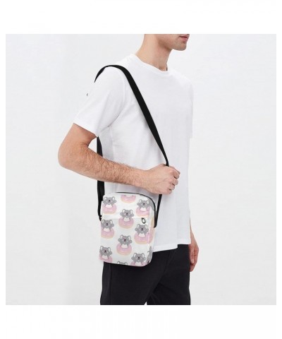 Crossbody Phone Bag Koala Bear Donuts Pattern Small Messenger Shoulder Bag Cash Handbag Wallet Purse(237na7a) $11.00 Crossbod...