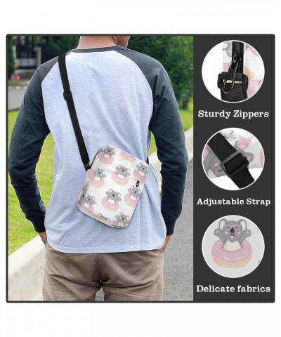 Crossbody Phone Bag Koala Bear Donuts Pattern Small Messenger Shoulder Bag Cash Handbag Wallet Purse(237na7a) $11.00 Crossbod...