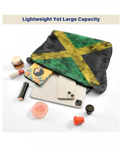 Patriot Women Boho Handbag Jamaica Flag Smoke Underarm Bag Tote Bag Shoulder Bag Crossbody Bag Fluffy Cell Phone Purse Lady T...