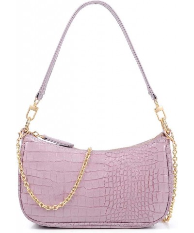 Shoulder Bag Retro Classic Purse Clutch Shoulder Tote HandBag with Zipper Closure for Women Taro Purple $16.79 Totes