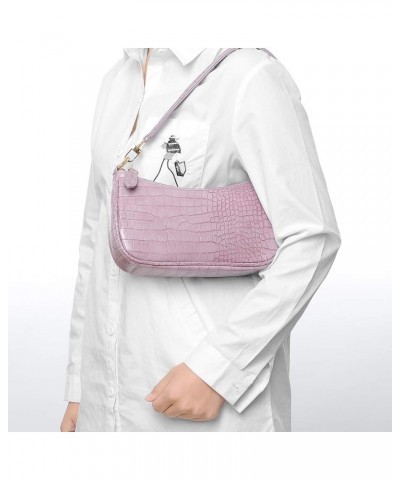 Shoulder Bag Retro Classic Purse Clutch Shoulder Tote HandBag with Zipper Closure for Women Taro Purple $16.79 Totes