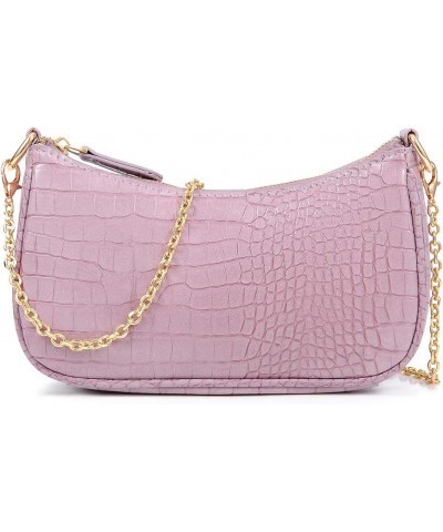 Shoulder Bag Retro Classic Purse Clutch Shoulder Tote HandBag with Zipper Closure for Women Taro Purple $16.79 Totes