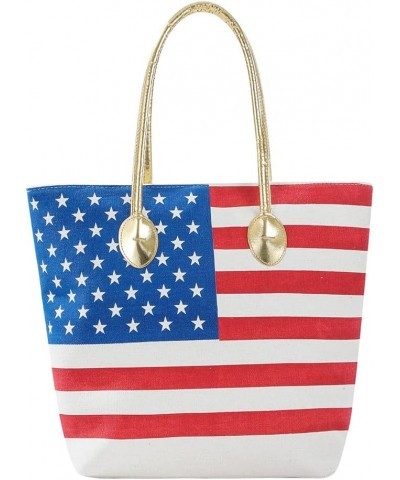 Large Beach Tote Bag 4th of July National Day Patriotic Flag Tote Shoulder Bag Purse $12.95 Totes