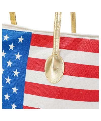 Large Beach Tote Bag 4th of July National Day Patriotic Flag Tote Shoulder Bag Purse $12.95 Totes