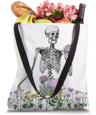 Aesthetic Skeleton Floral Plant Nature Vintage Art Tote Bag $13.63 Totes