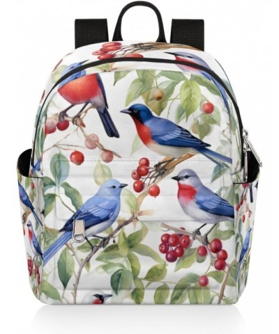 Bird Print Small Backpack for Women Ladies Mini Backpack Travel Casual Backpack Purse Satchel Daypack $16.30 Backpacks