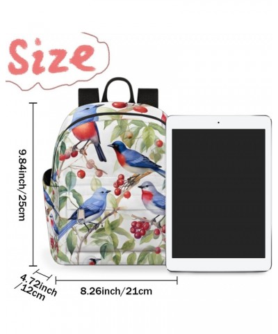 Bird Print Small Backpack for Women Ladies Mini Backpack Travel Casual Backpack Purse Satchel Daypack $16.30 Backpacks