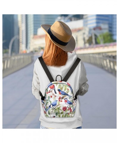 Bird Print Small Backpack for Women Ladies Mini Backpack Travel Casual Backpack Purse Satchel Daypack $16.30 Backpacks