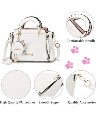 Women Handbag Cute Crossbody Bag Girl Top-Handle Bags Ladies Satchel Shoulder Bag Purple $32.55 Satchels