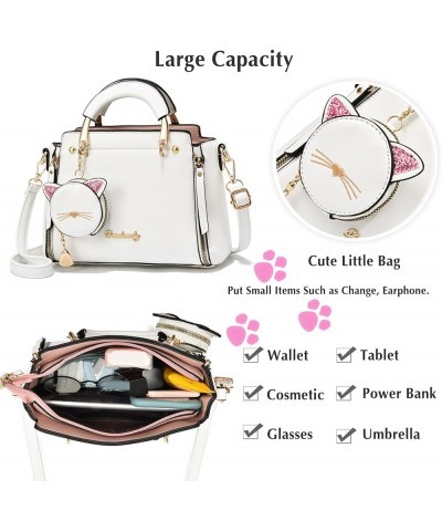 Women Handbag Cute Crossbody Bag Girl Top-Handle Bags Ladies Satchel Shoulder Bag Purple $32.55 Satchels