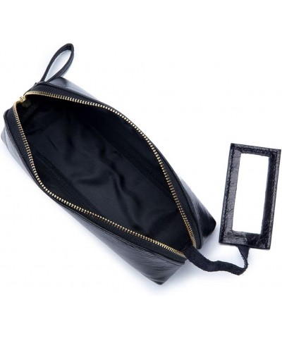 Clutch Bag for Women Leather Wristlet Handbag Small Evening Purse (Black) Black $10.50 Evening Bags