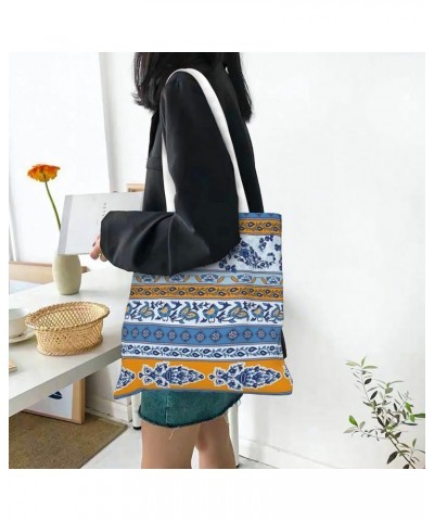 Paisley Single Shoulder Fashion Canvas Tote Shopping Bags Handbags For Men And Women Paisley9 $11.13 Totes