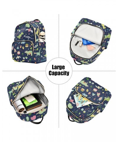 Dinosaurs Fashion Backpack Purse for Women Casual Daypack with Multi Pockets & Secured Zipper Ladies Shoulder Bag for Working...