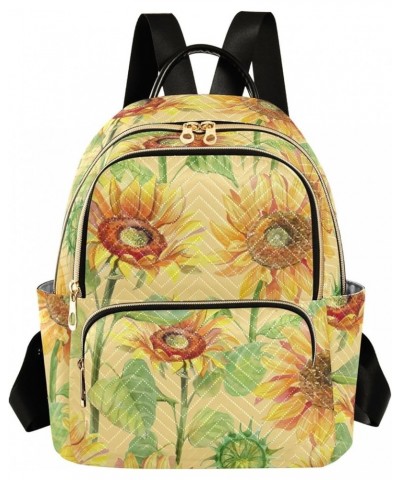 Mini Backpack Purse for Women Lightweight Girls Small Size Sunflower Summer Vintage School Teens College Traveling Medium $13...