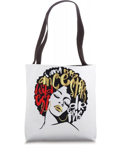 Ancestors Wildest Dreams Afro Diva Red Melanin Black Queen Tote Bag $16.24 Totes