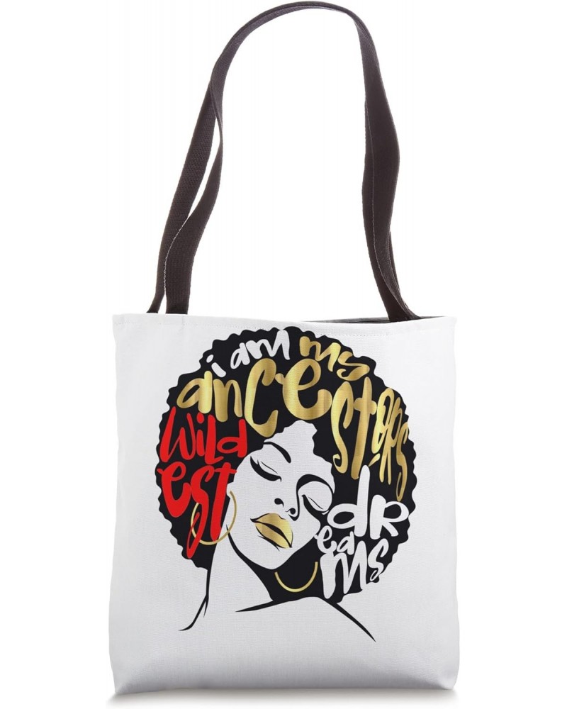 Ancestors Wildest Dreams Afro Diva Red Melanin Black Queen Tote Bag $16.24 Totes